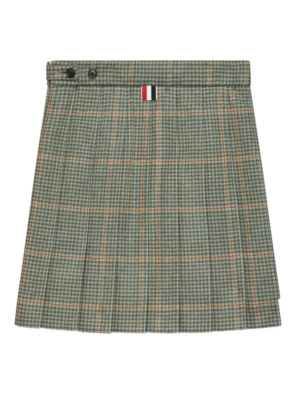 pleated houndstooth-pattern mini skirt - Image 1