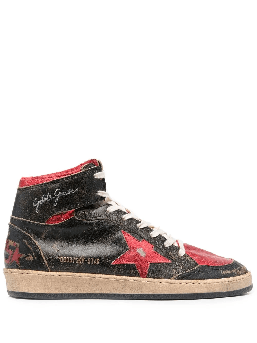 distressed high-top sneakers - Image 1