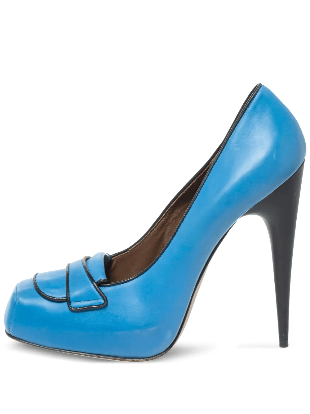 135mm platform leather pumps - Image 1