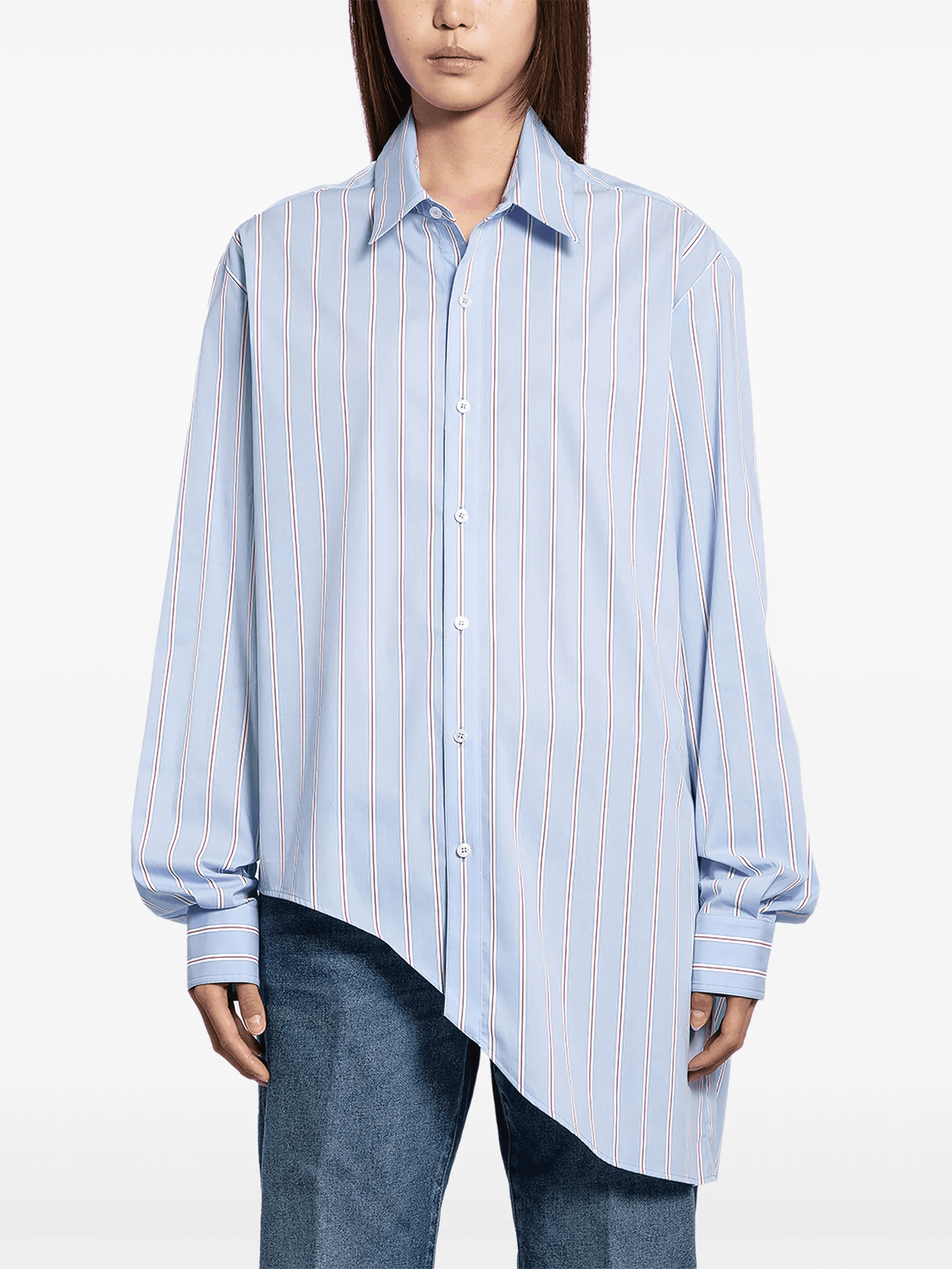 asymmetric poplin shirt - Image 1