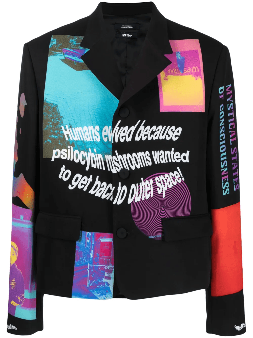 graphic-print denim jacket - Image 1