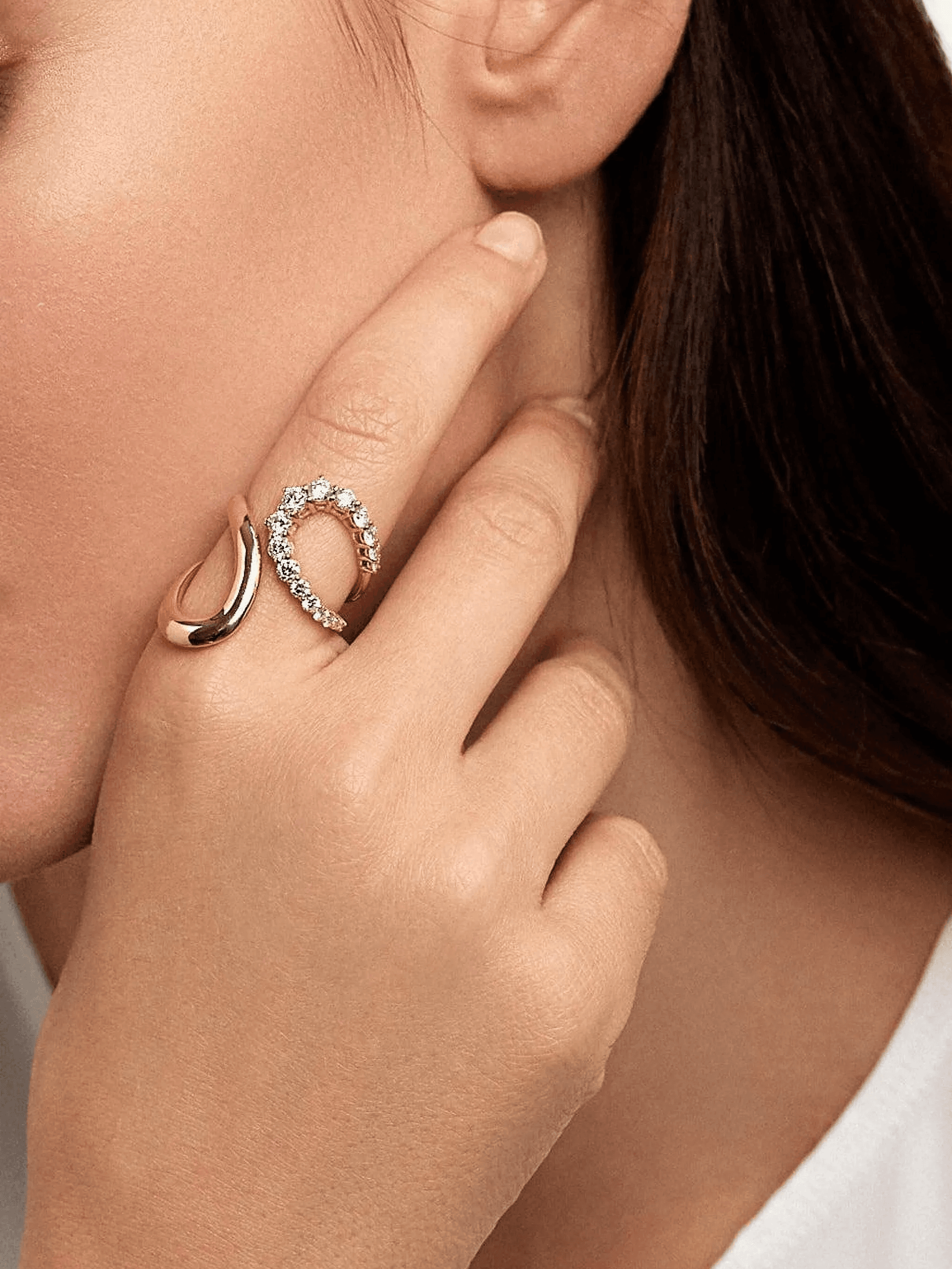 18K white gold Aria Diamond Jane ring - Image 1