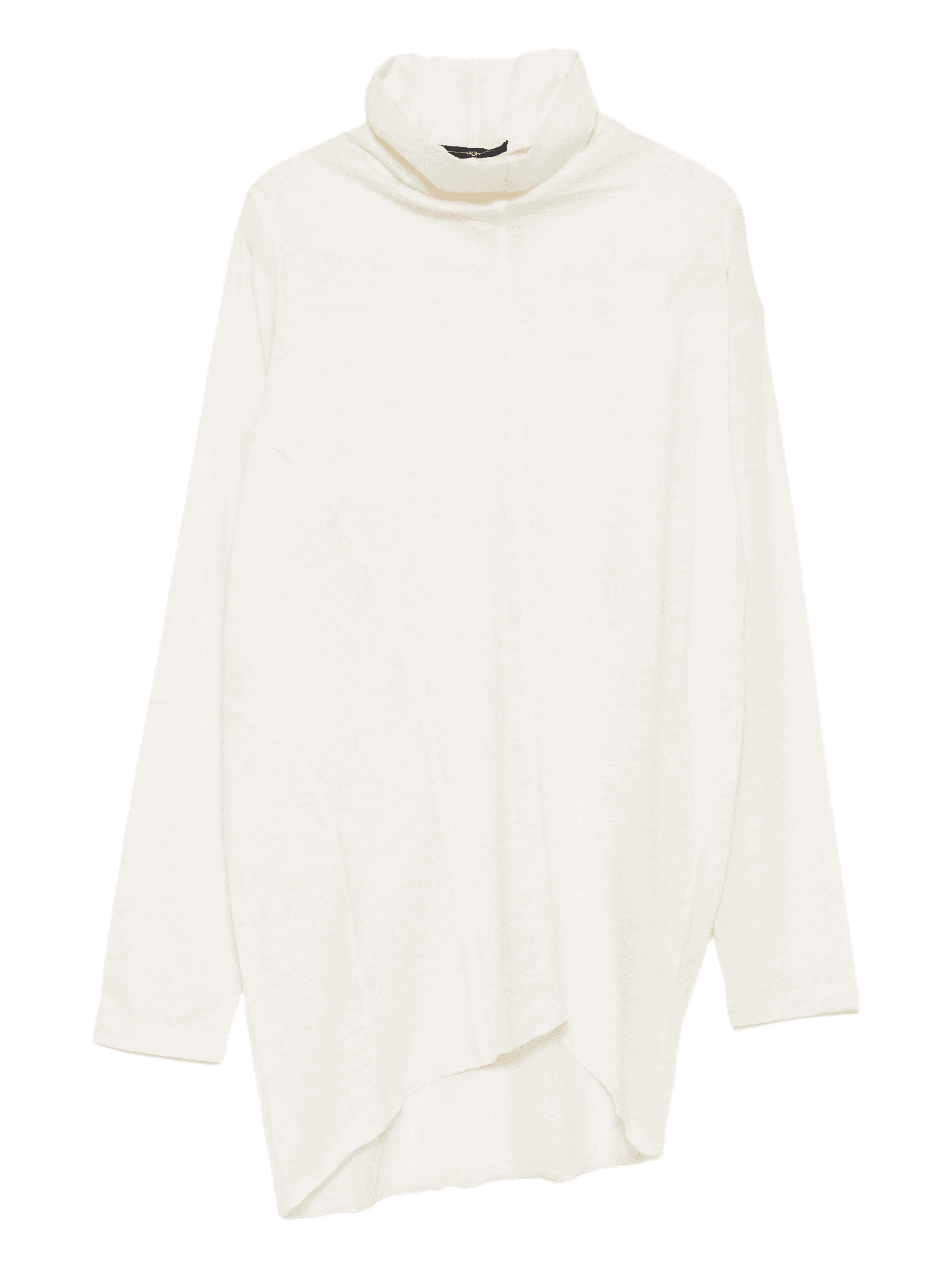 high-neck asymmetric-hem top - Image 1