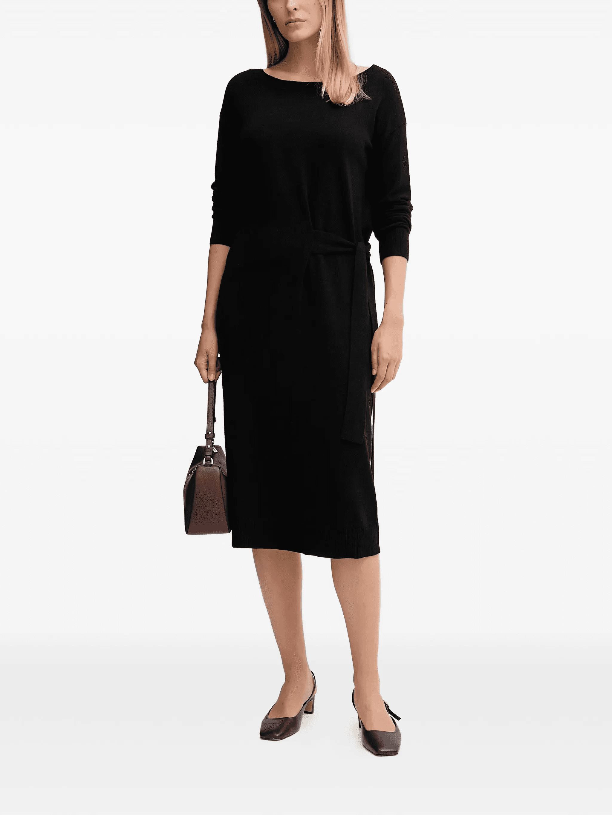 tie-waist midi dress - Image 1