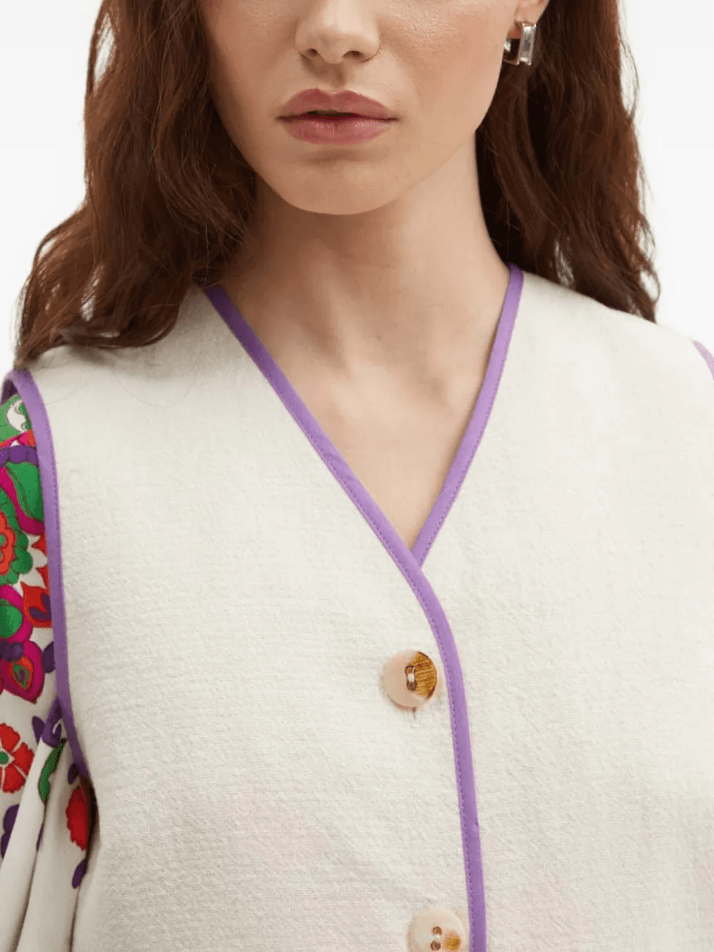 Galaxie V-neck button waistcoat - Image 1