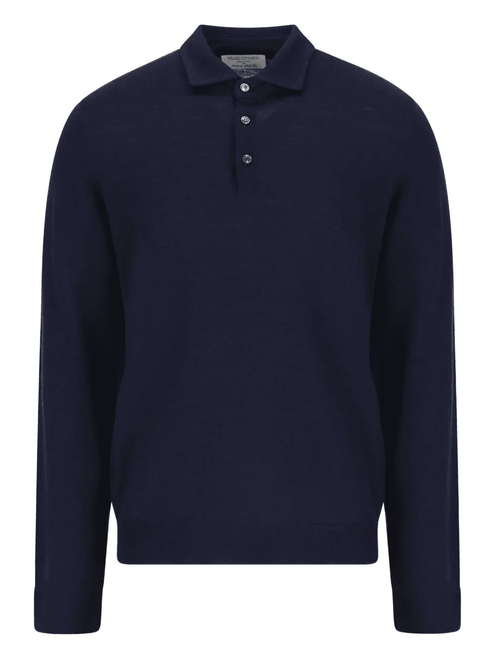 button-placket wool polo shirt - Image 1