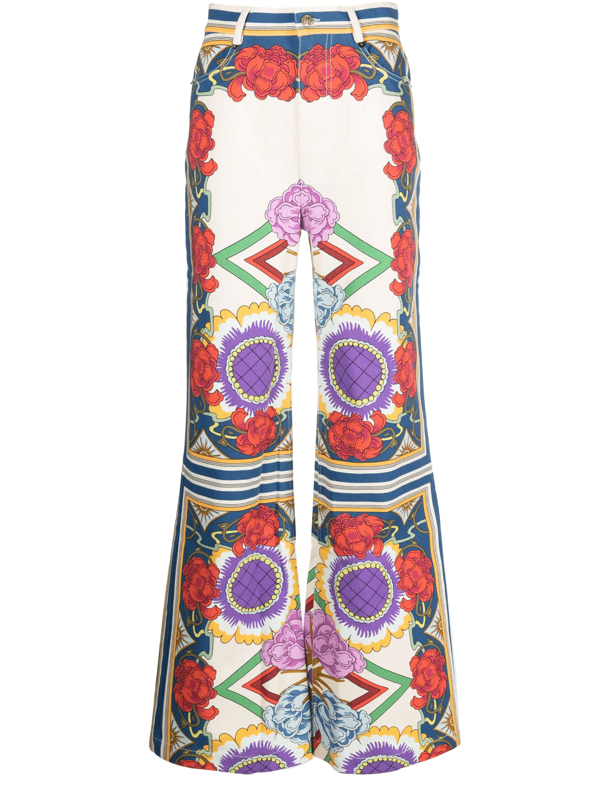 Liberty-print flared jeans - Image 1