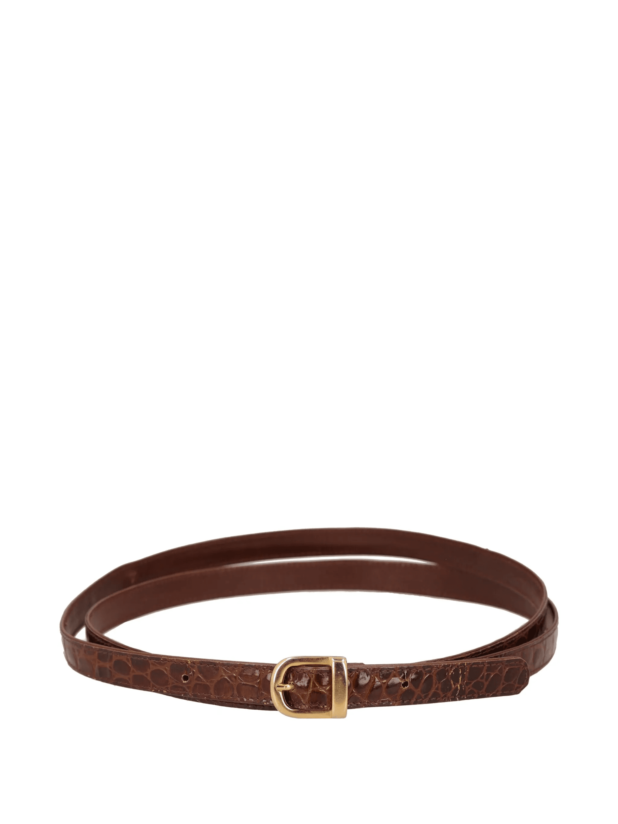 croc-effect leather belt - Image 1