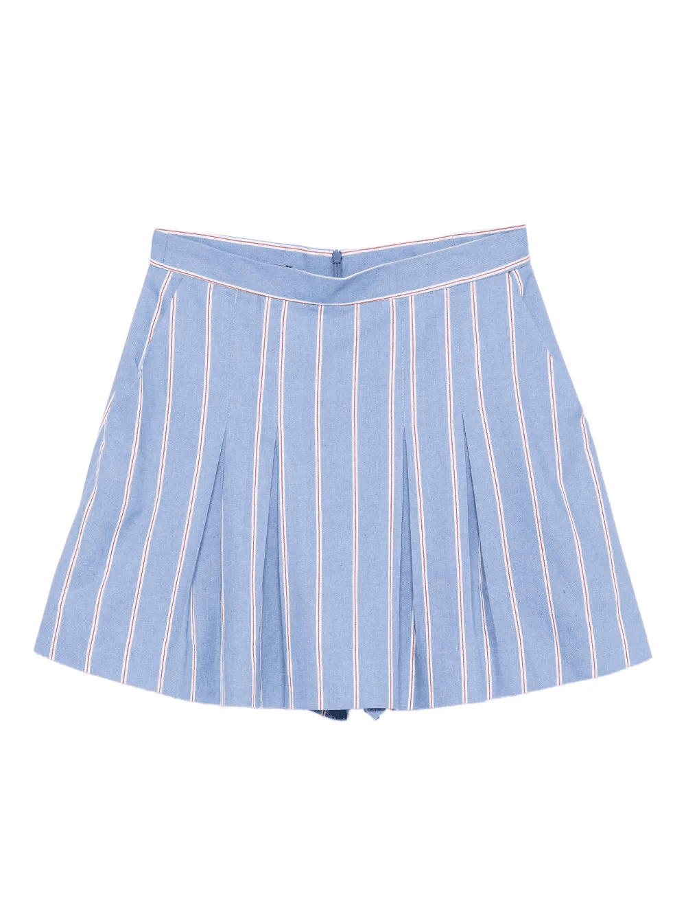 striped pleated shorts - Image 1