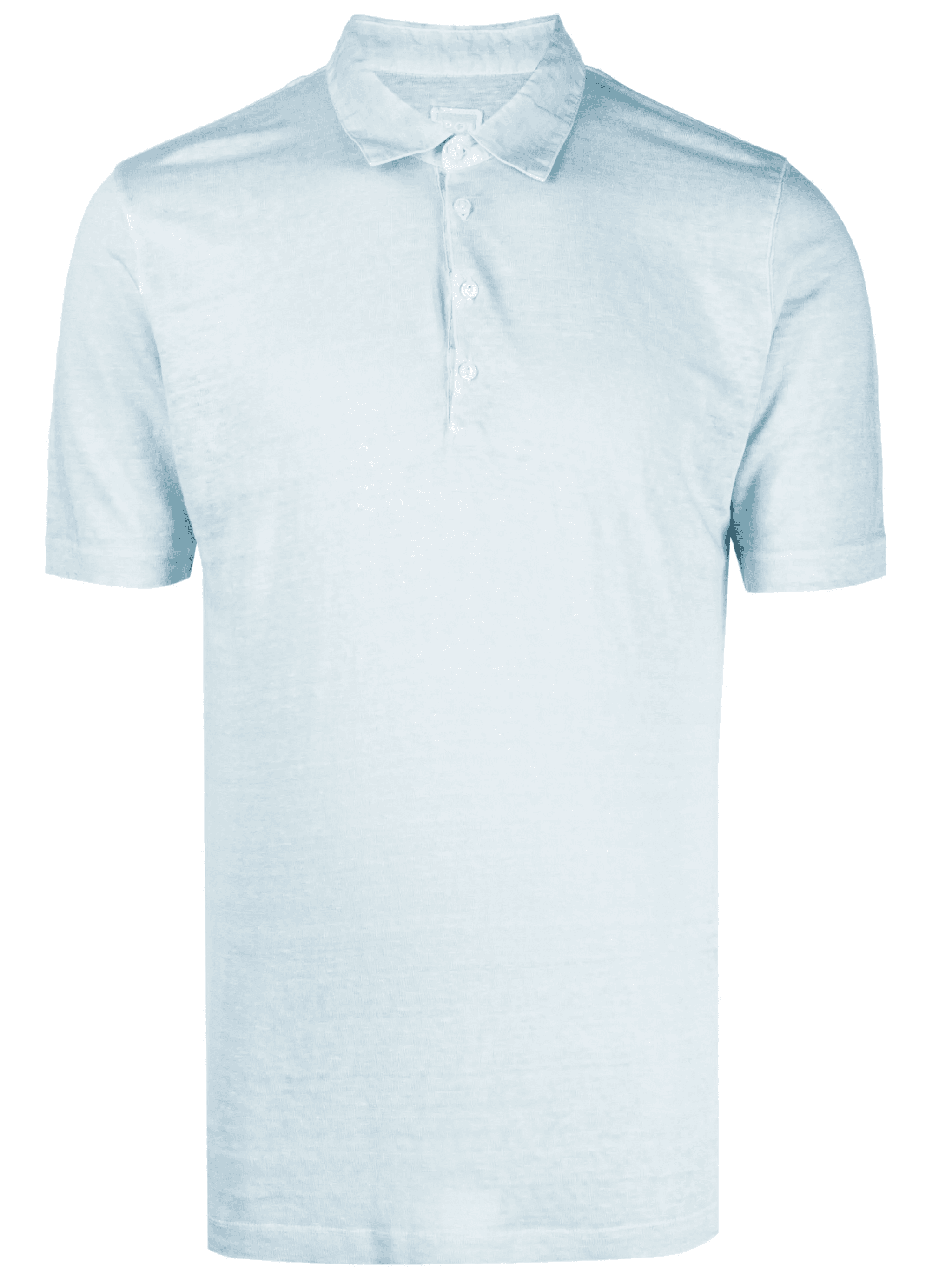 short-sleeve linen polo shirt - Image 1
