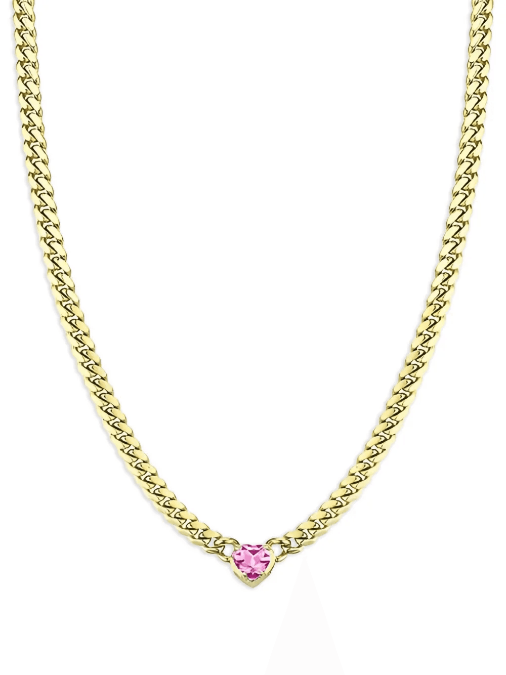 14K yellow gold sapphire necklace - Image 1