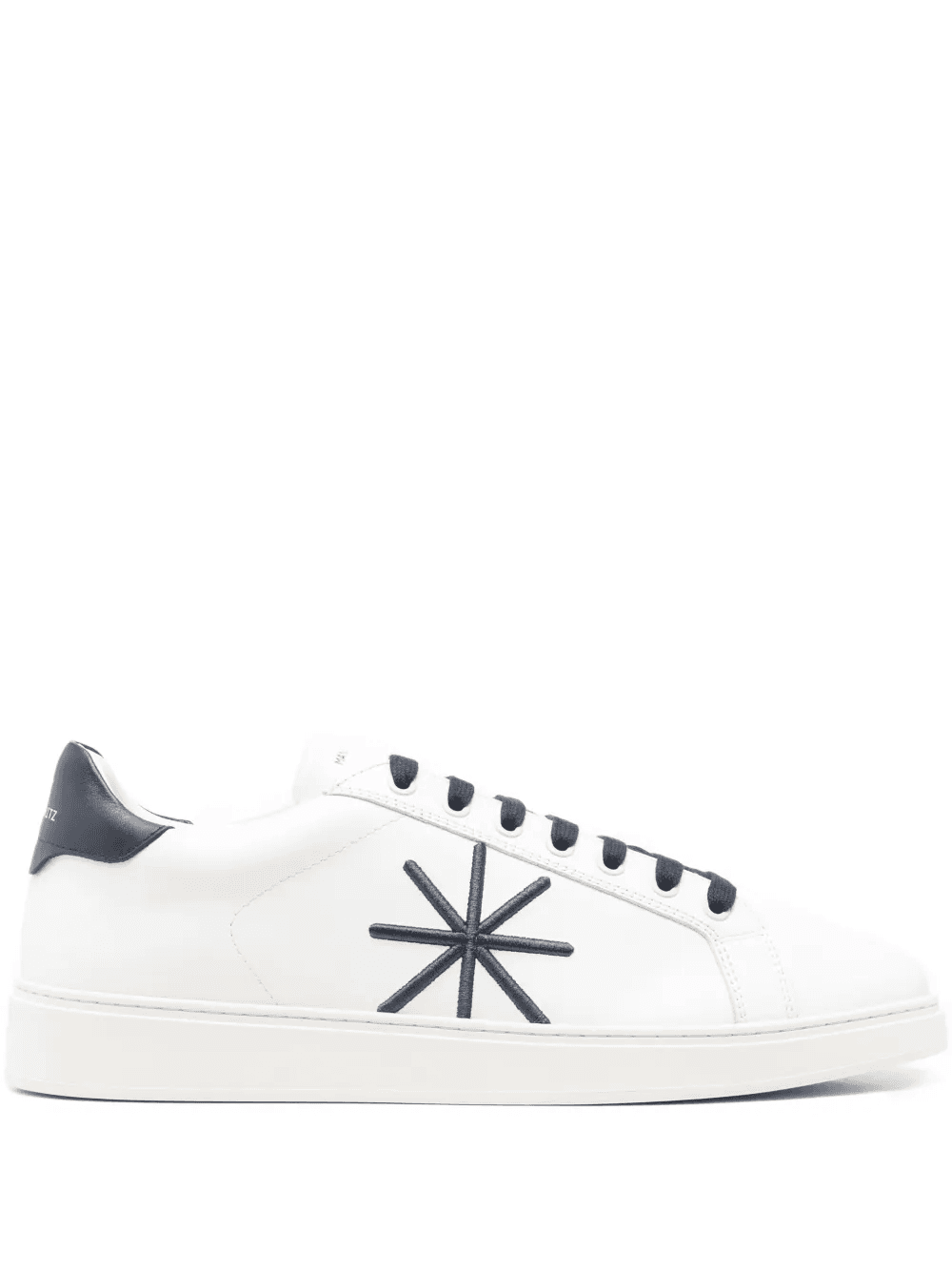 star-appliqué leather sneakers - Image 1