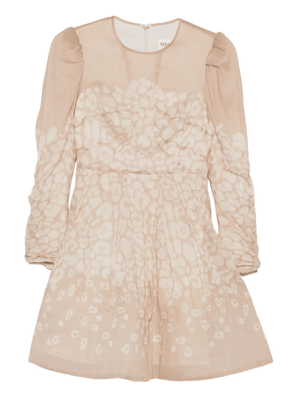 long-sleeve leopard-print dress - Image 1