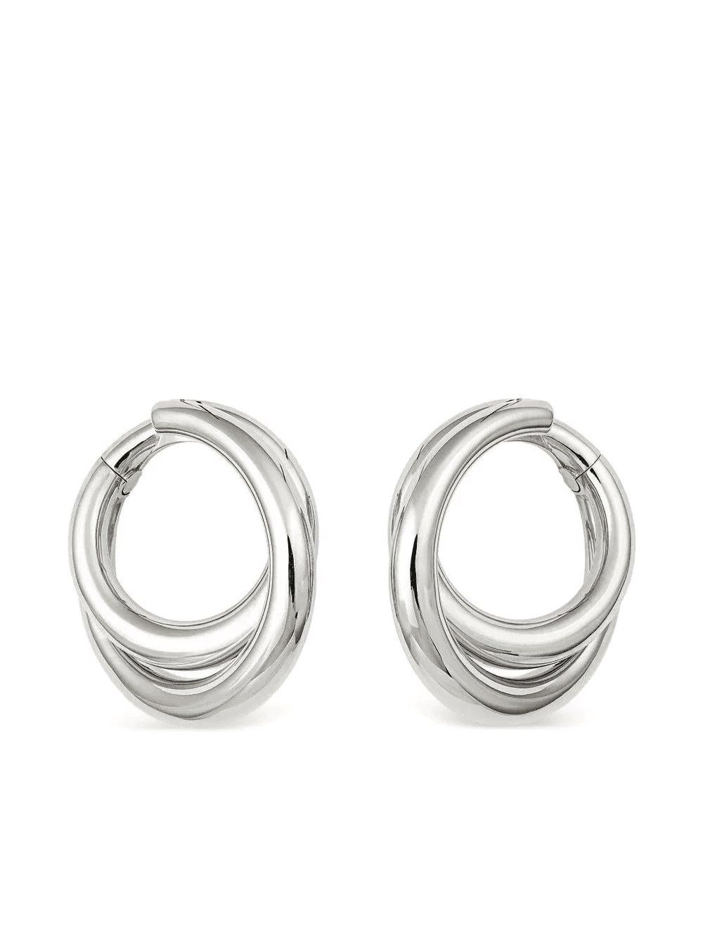 18K white gold Infinity Loop earrings - Image 1