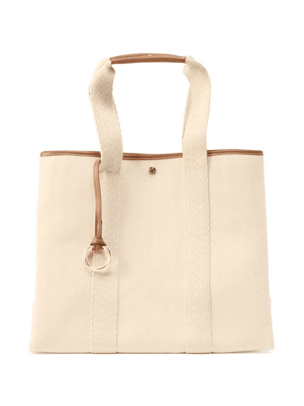 herringbone top handle tote bag - Image 1