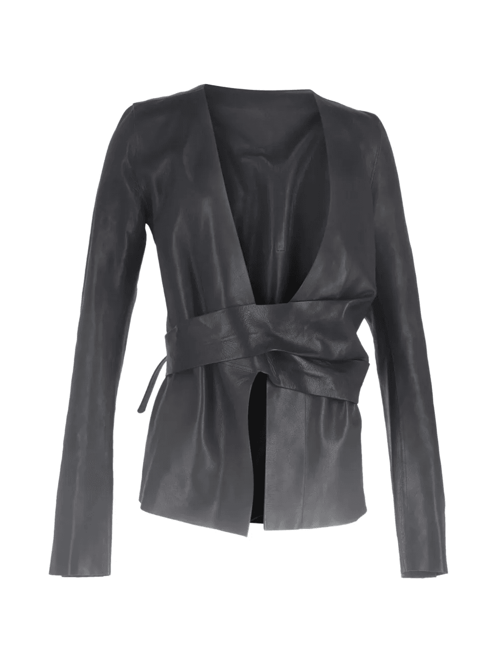 wrap-around leather jacket - Image 1