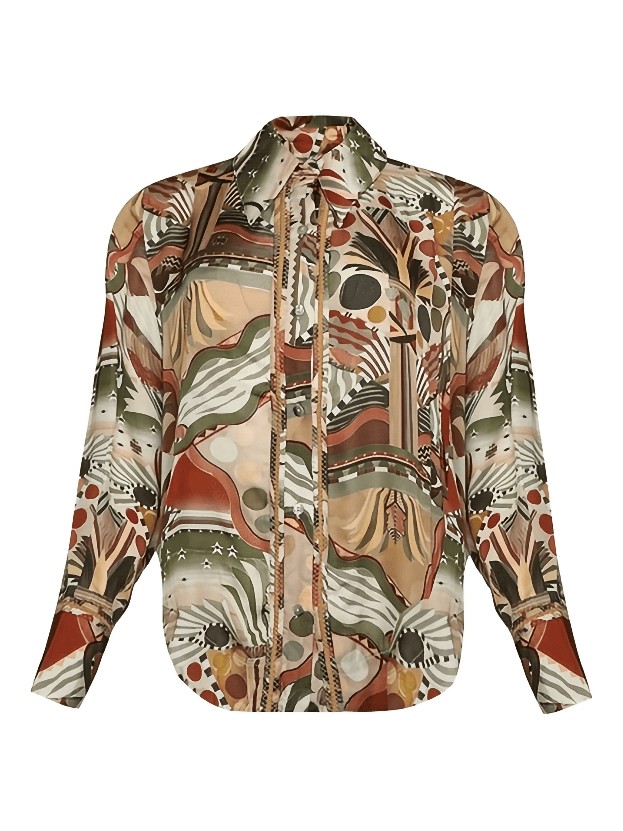 abstract-print long-sleeve shirt - Image 1
