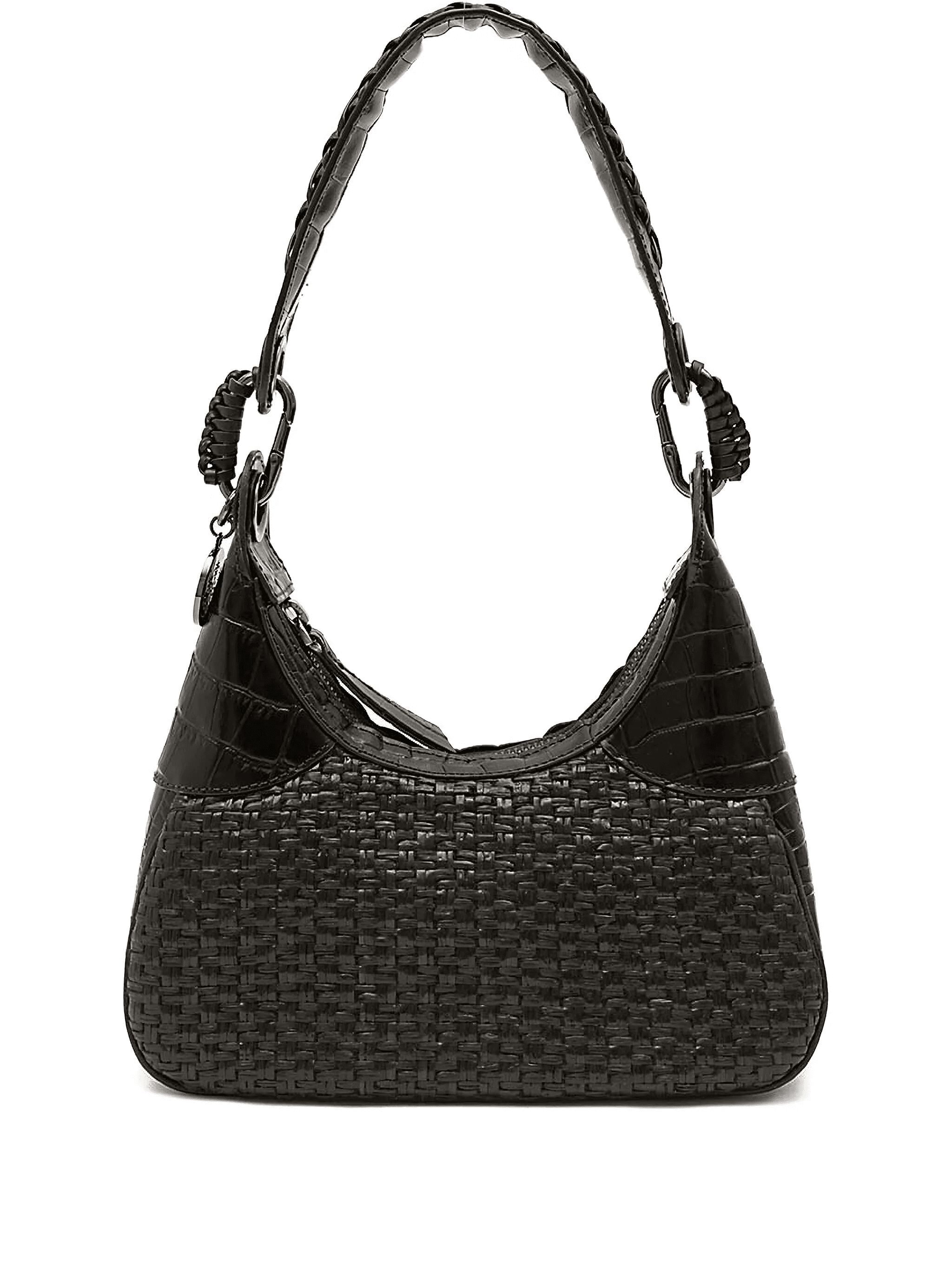 Moon woven crocodile-effect shoulder bag - Image 1