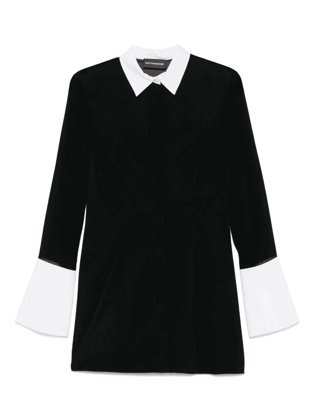 sheer-panels mini dress - Image 1