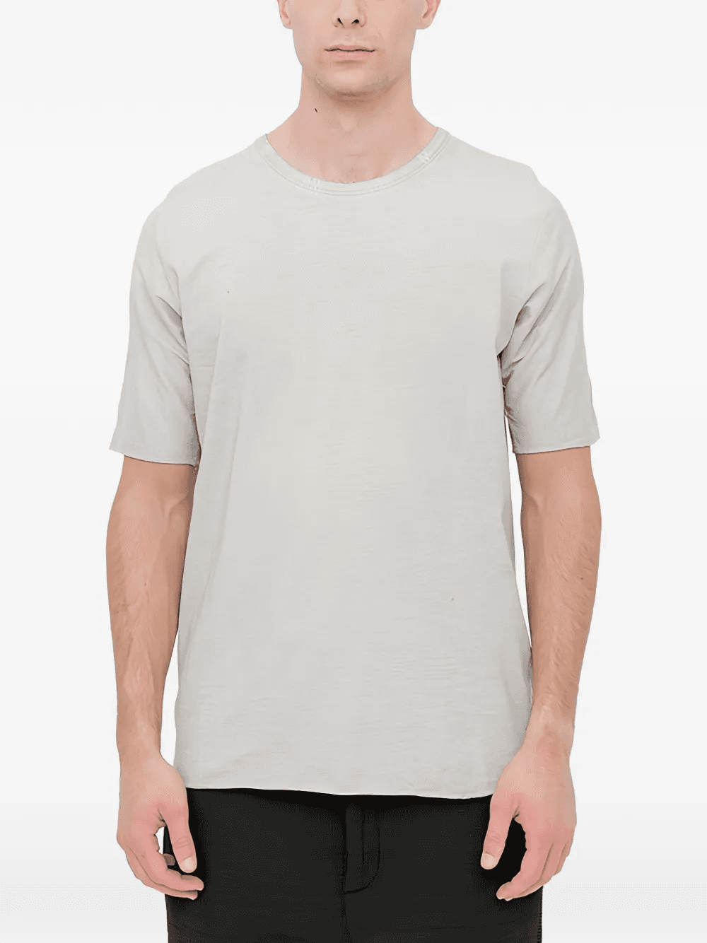 leather-trimmed jersey t-shirt - Image 1