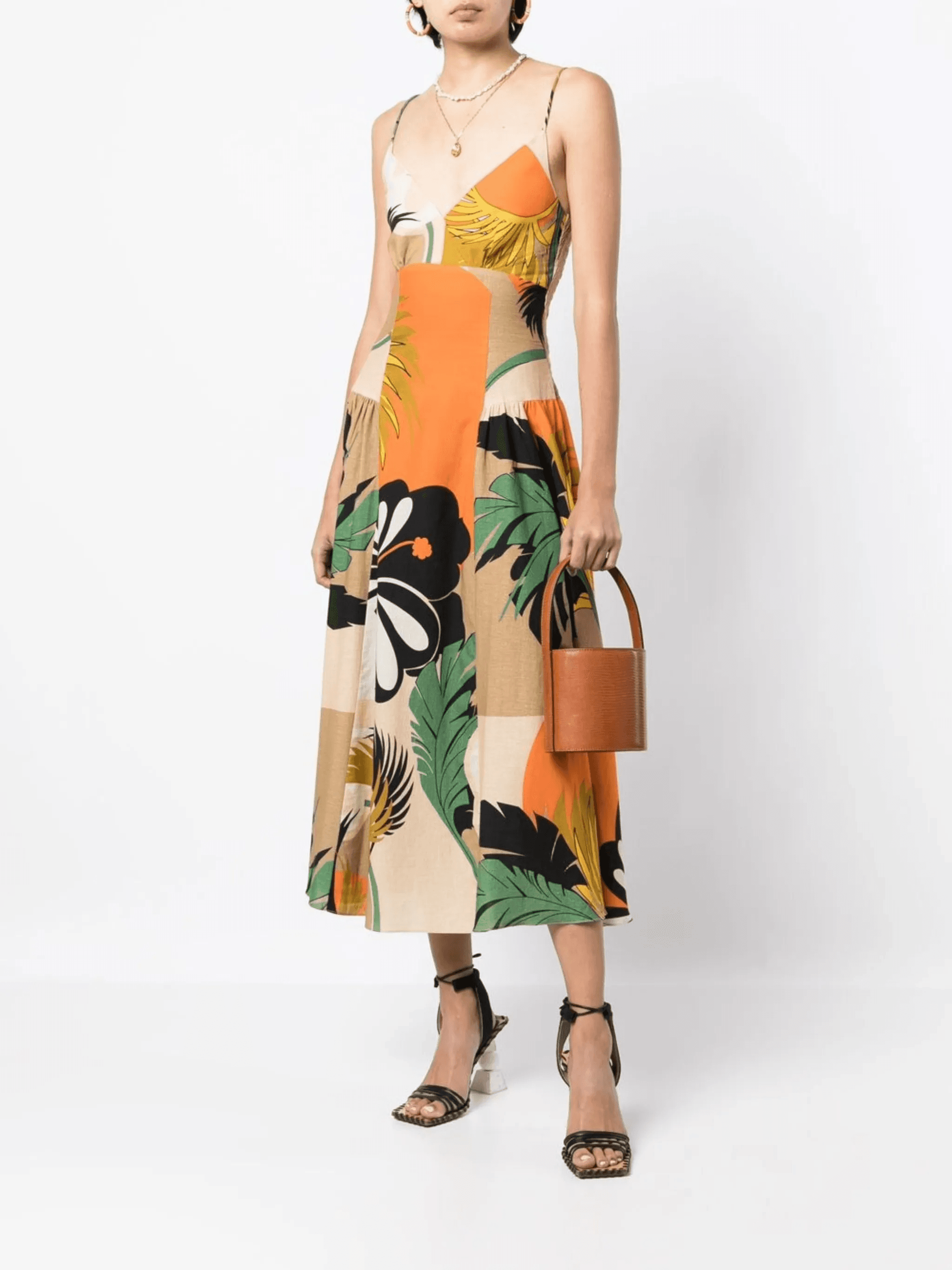 Amazonia mix-print sleeveless dress - Image 1