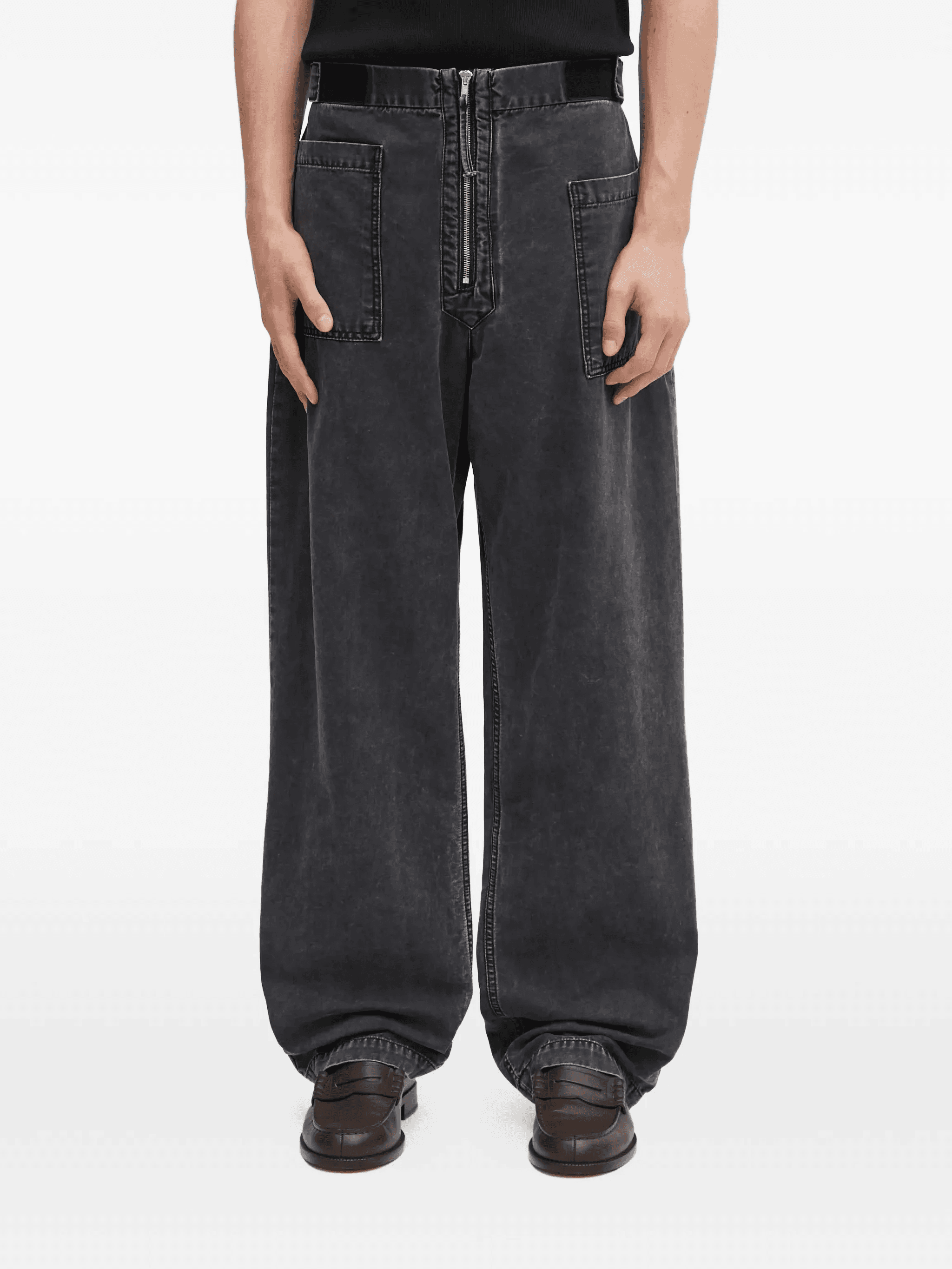 zip-fastening jeans - Image 1