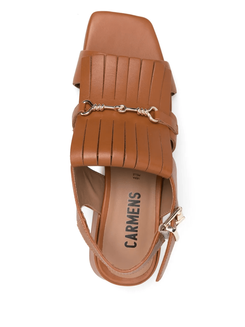 tassel-detailed leather heeled sandals - Image 1