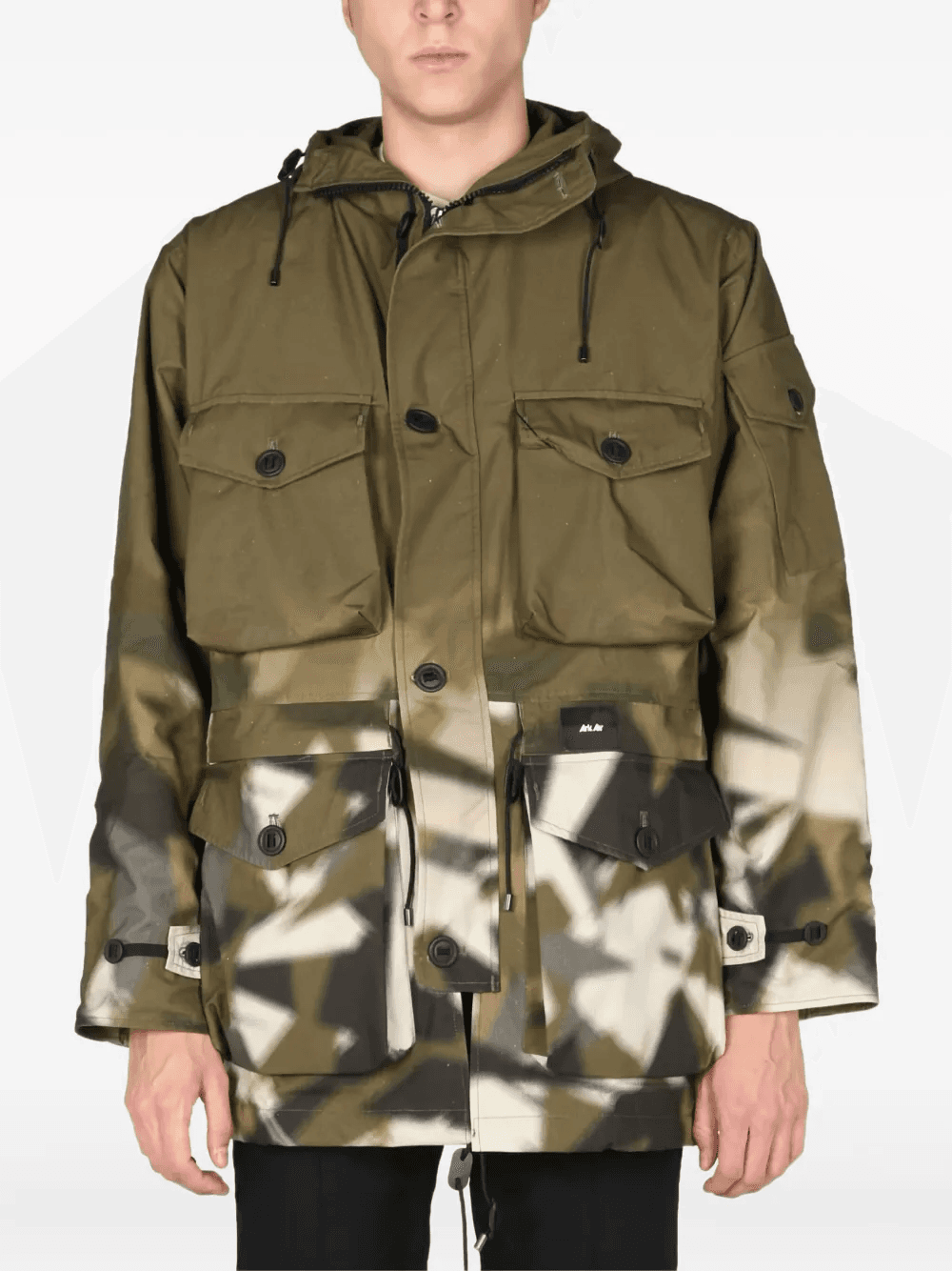 camouflage-print flap-pocket raincoat - Image 1