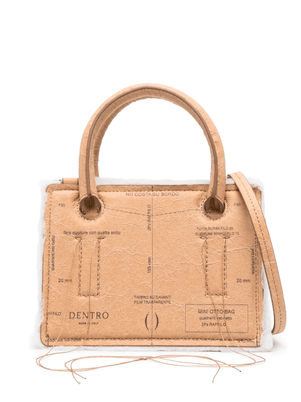 mini Otto Paper leather tote bag - Image 1