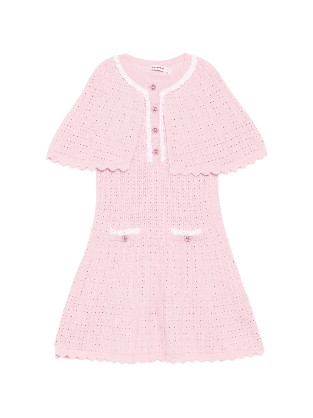 scallop-hem knitted dress - Image 1