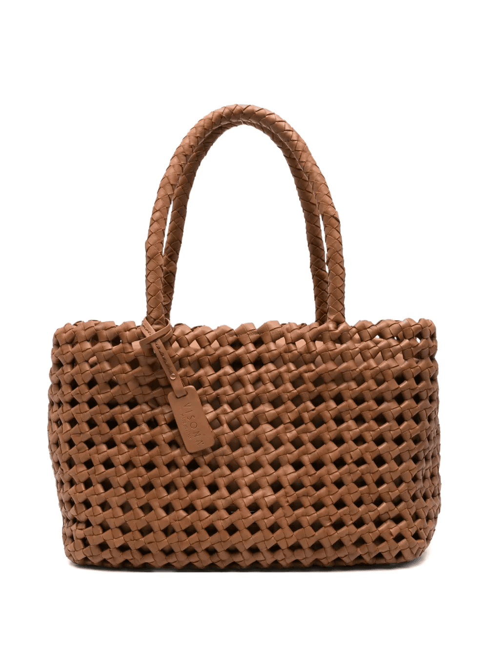 Regina woven braided tote bag - Image 1