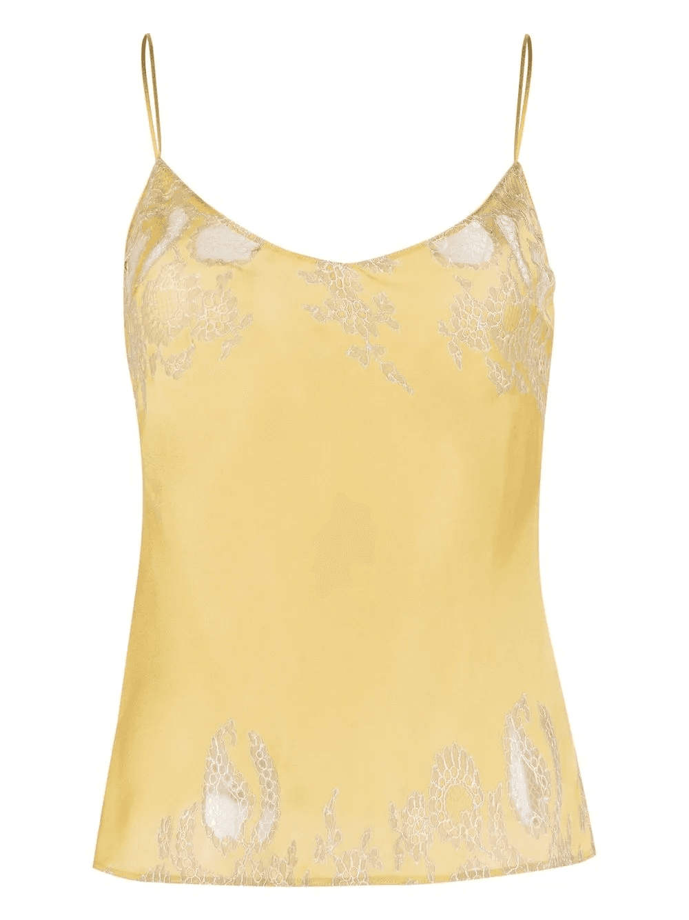 lace-panelled silk camisole - Image 1