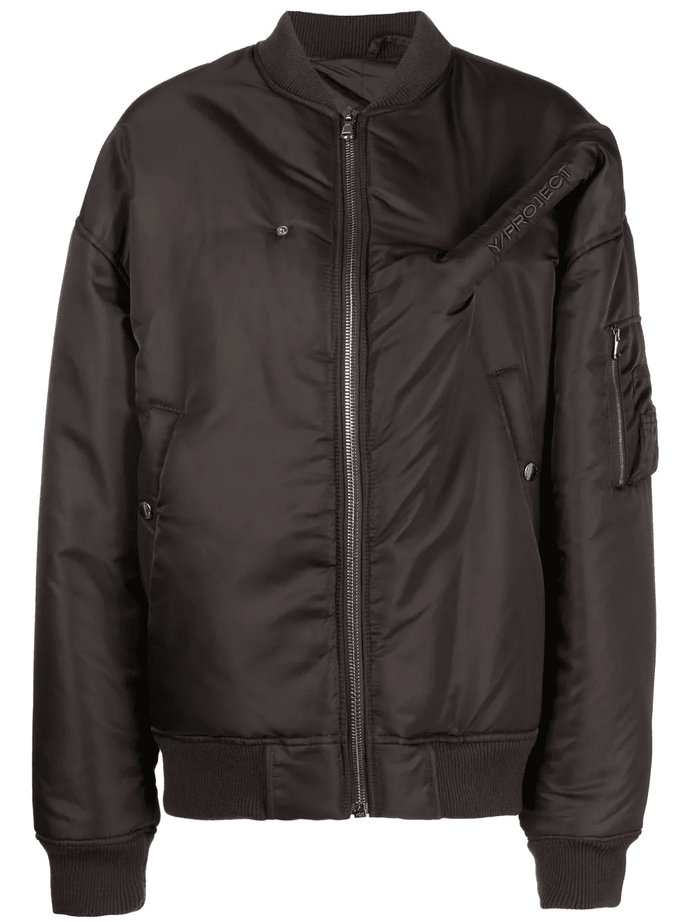 embroidered-logo pinched bomber jacket - Image 1