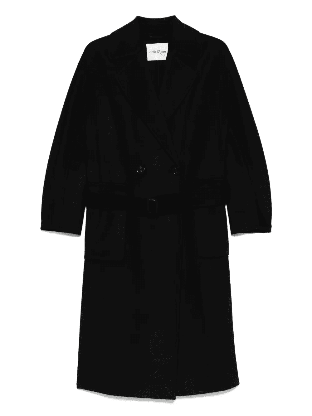 belted double-breasted coat - Image 1