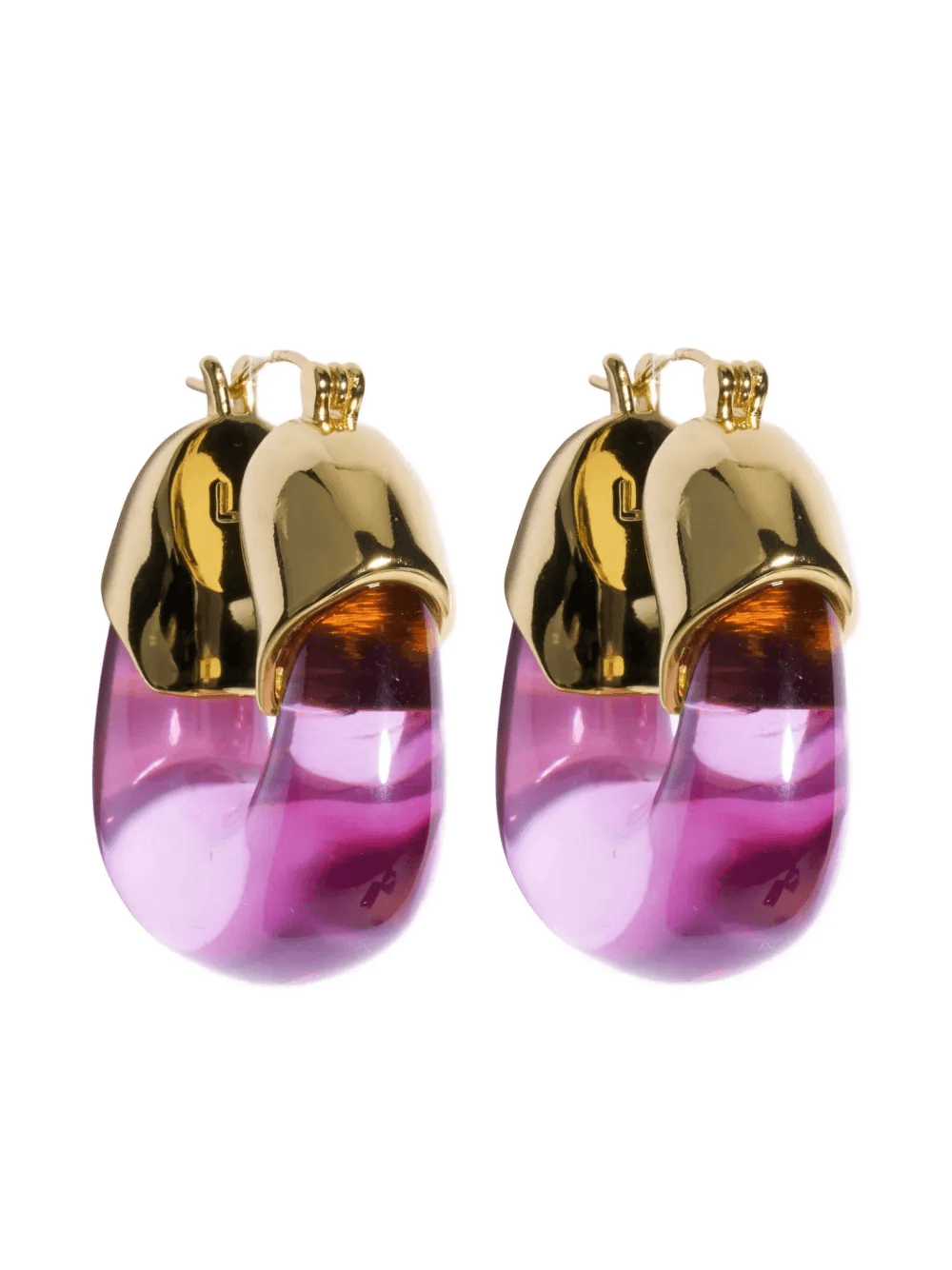 gold plated brass earrings - Image 1