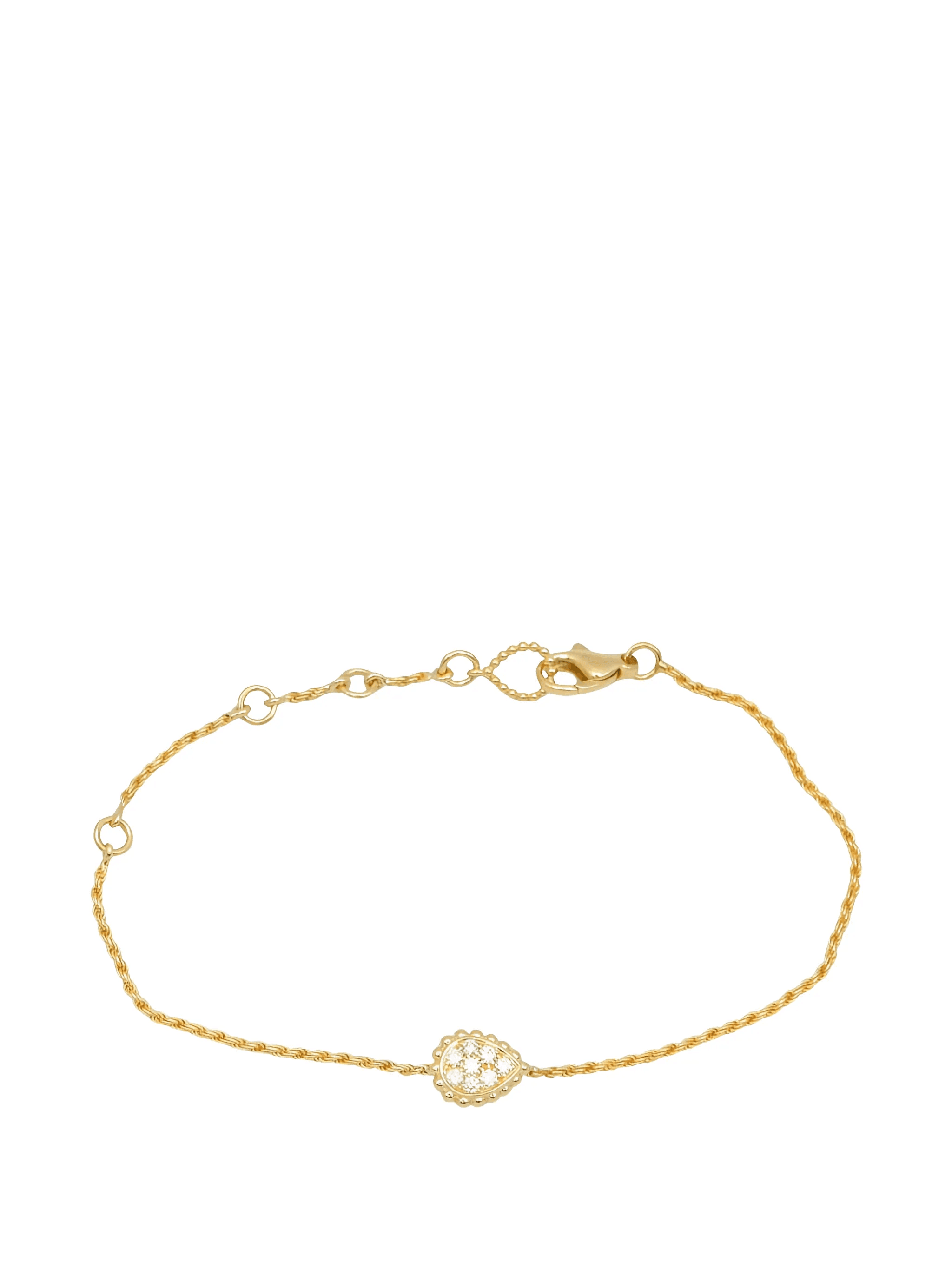 2010s 18kt yellow gold diamond bracelet - Image 1