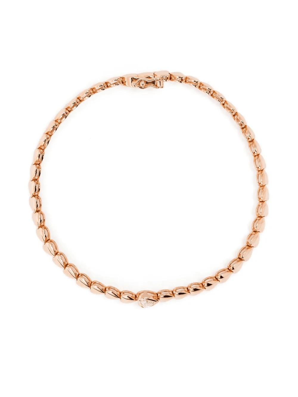 18kt rose gold diamond bracelet - Image 1