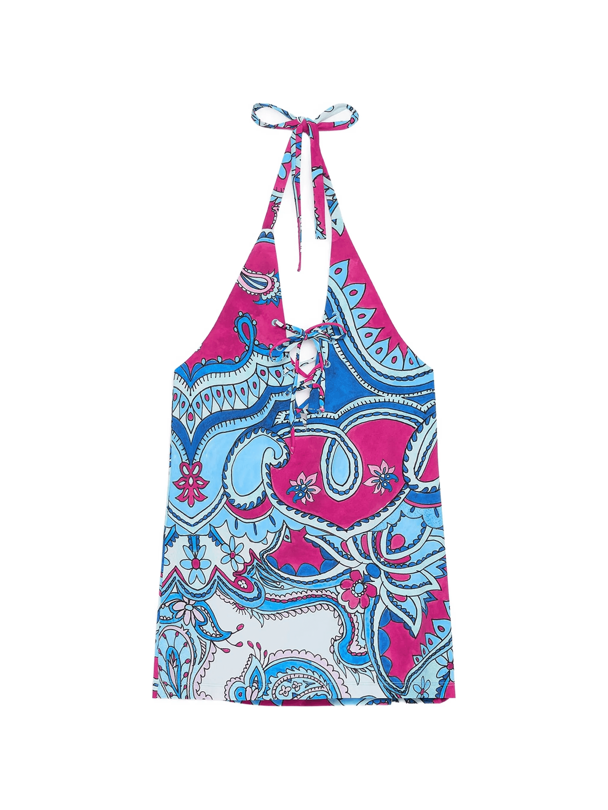 halterneck paisley-print top - Image 1