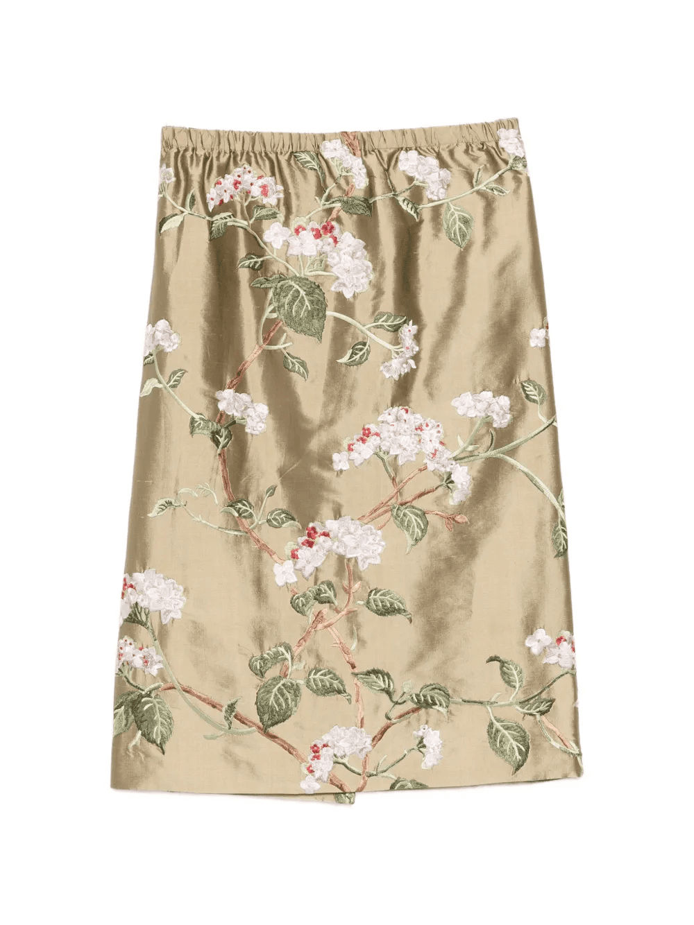 floral-embroidered skirt - Image 1