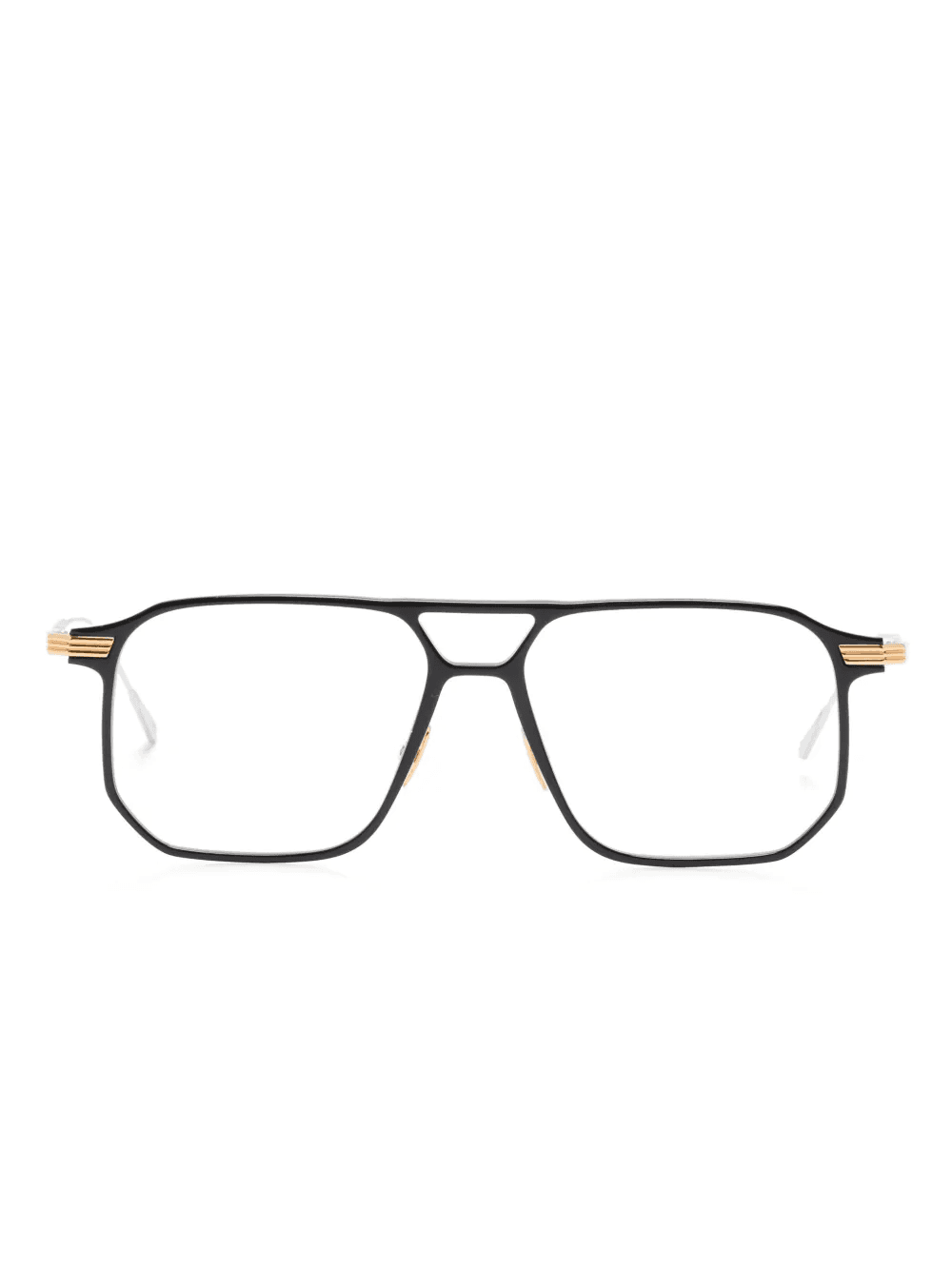 gold-detail rectangle-frame glasses - Image 1