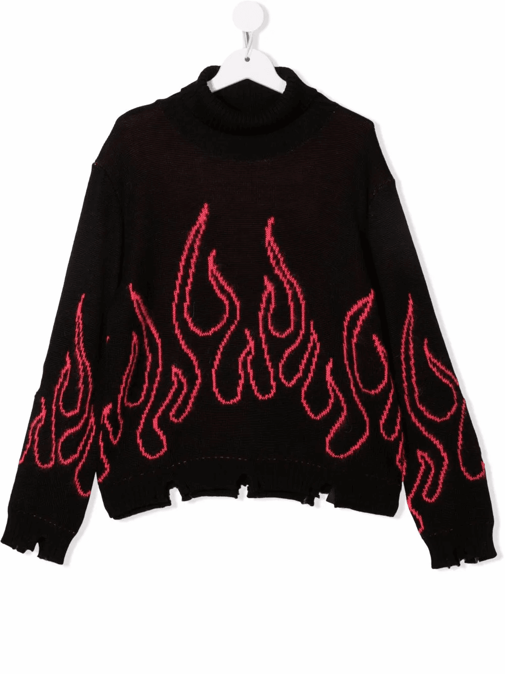 TEEN flame-knit distressed jumper - Image 1