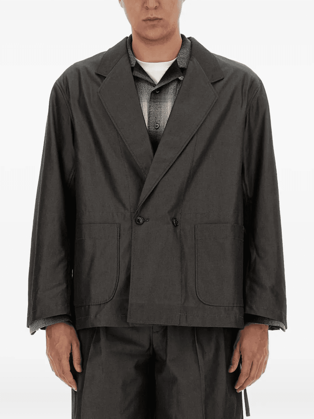 double-breasted cotton jacket - Image 1