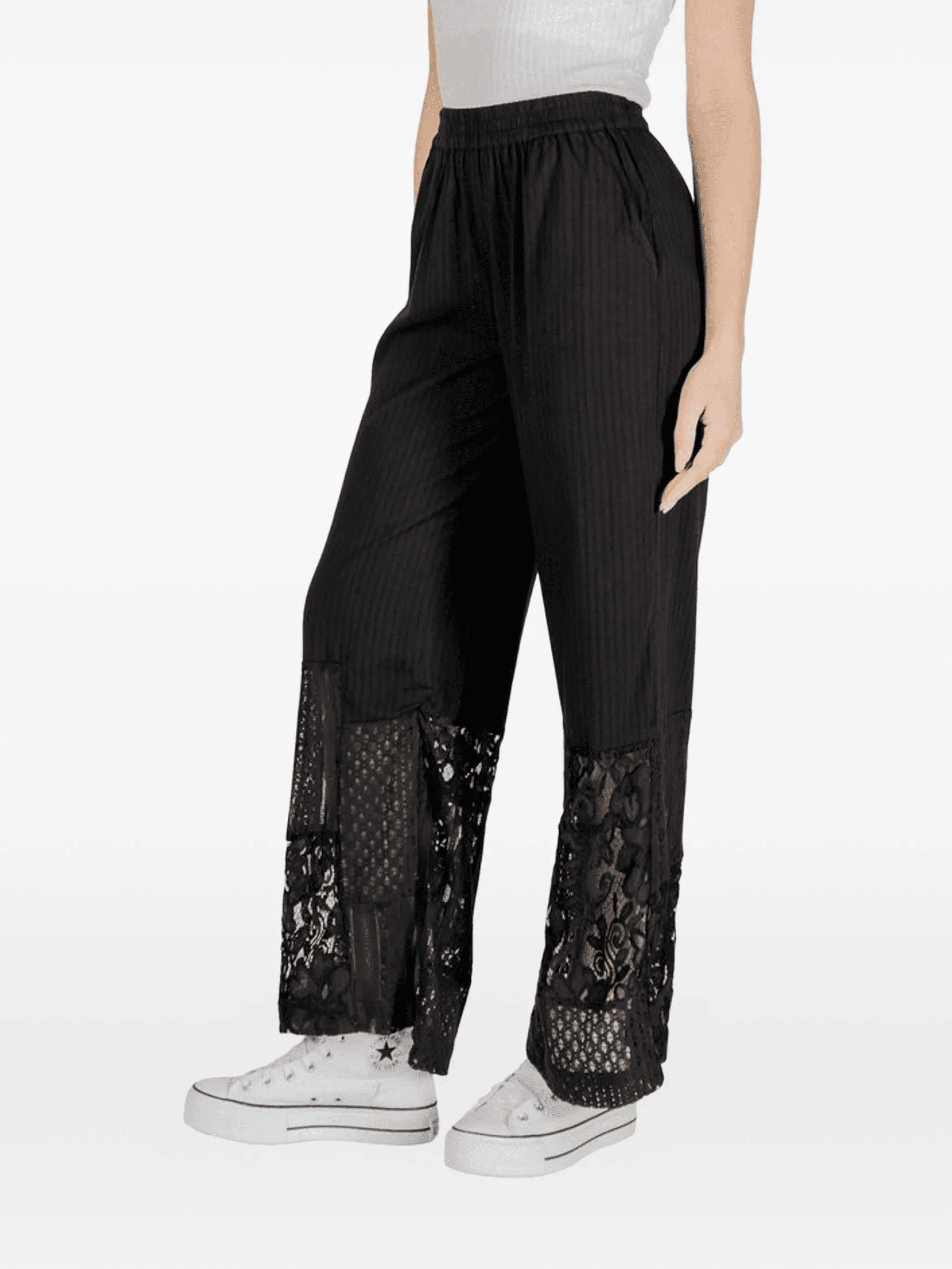 lace-panelled trousers - Image 1