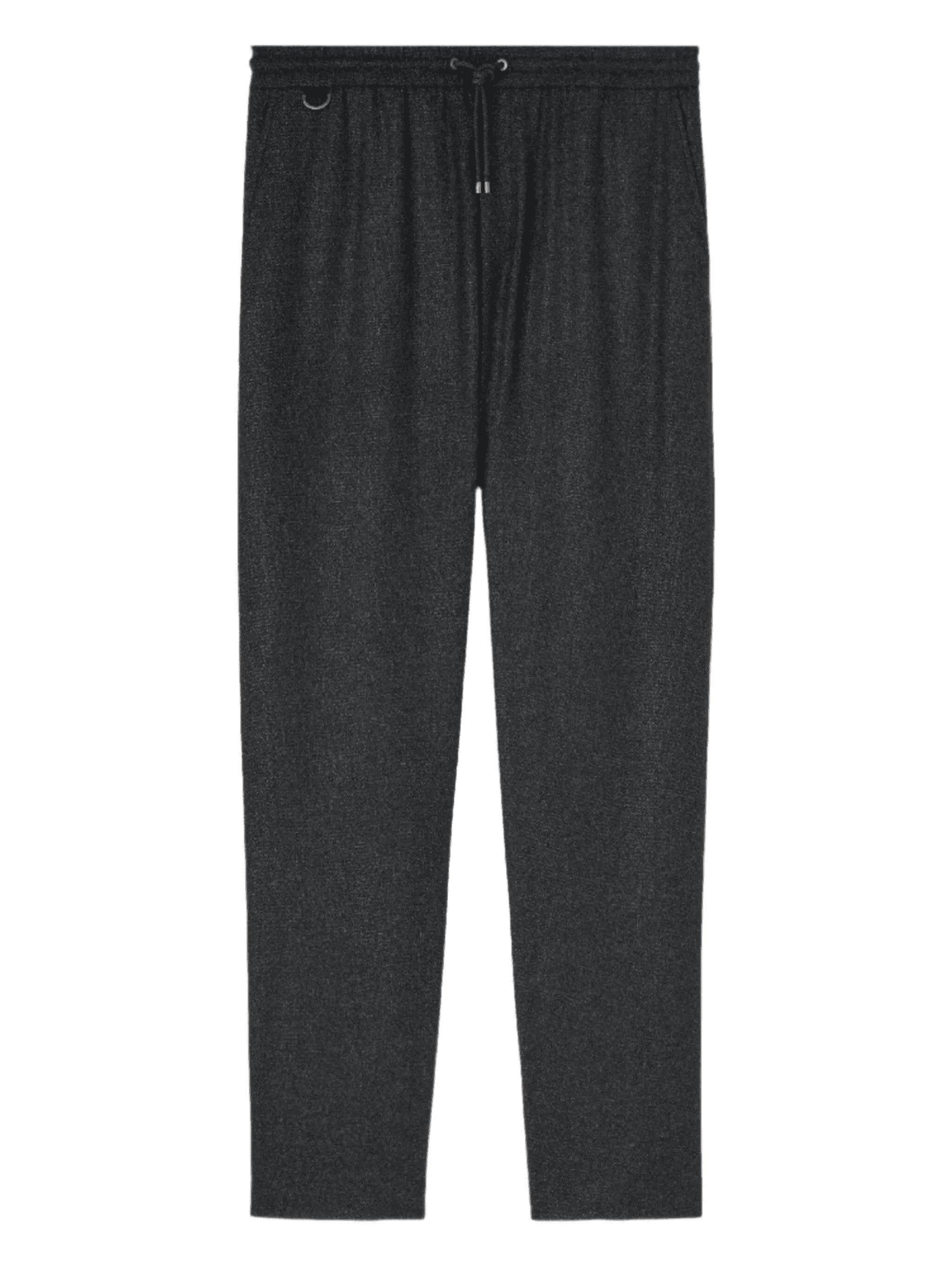 drawstring flannel trousers - Image 1