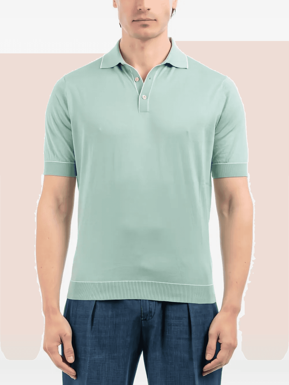 piped polo shirt - Image 1
