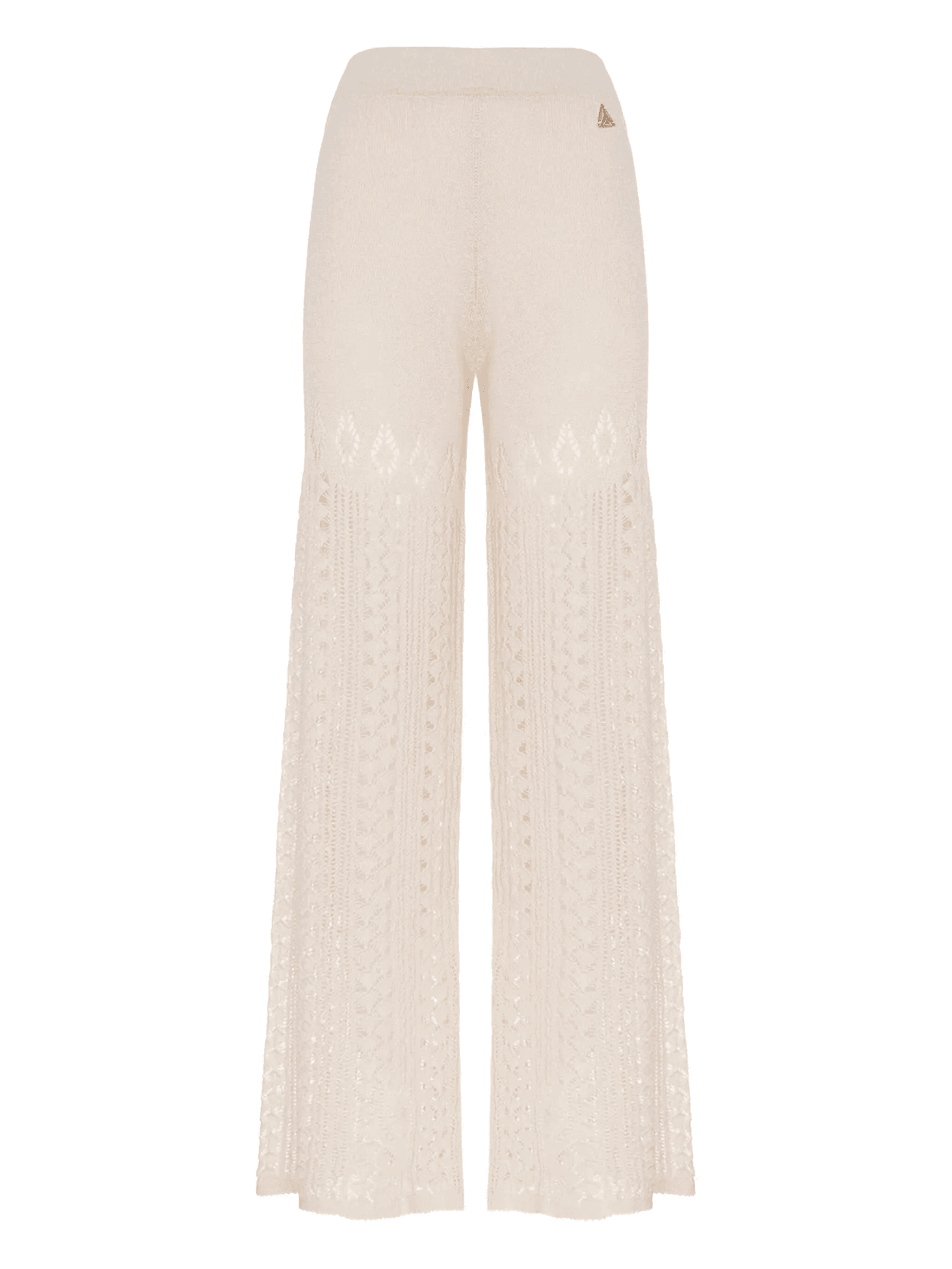 knitted lace-insert trousers - Image 1