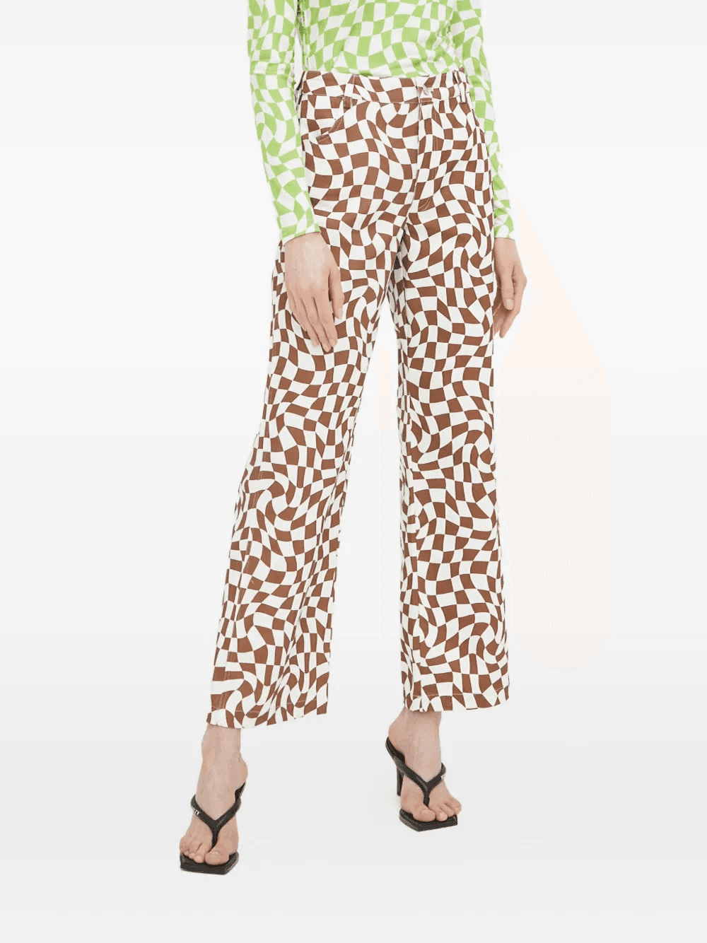 checkerboard trousers - Image 1