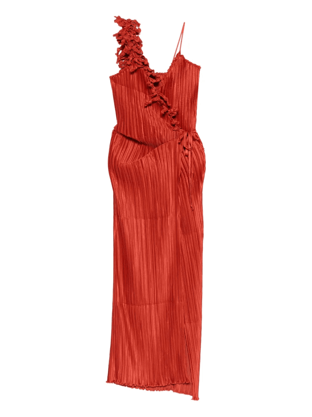 Cyclon ruffled plissé maxi dress - Image 1