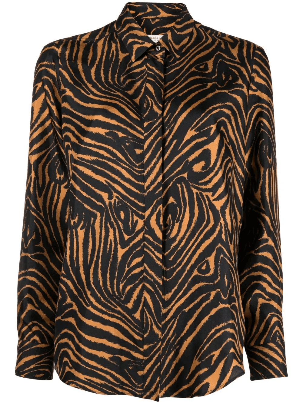 zebra-print silk shirt - Image 1