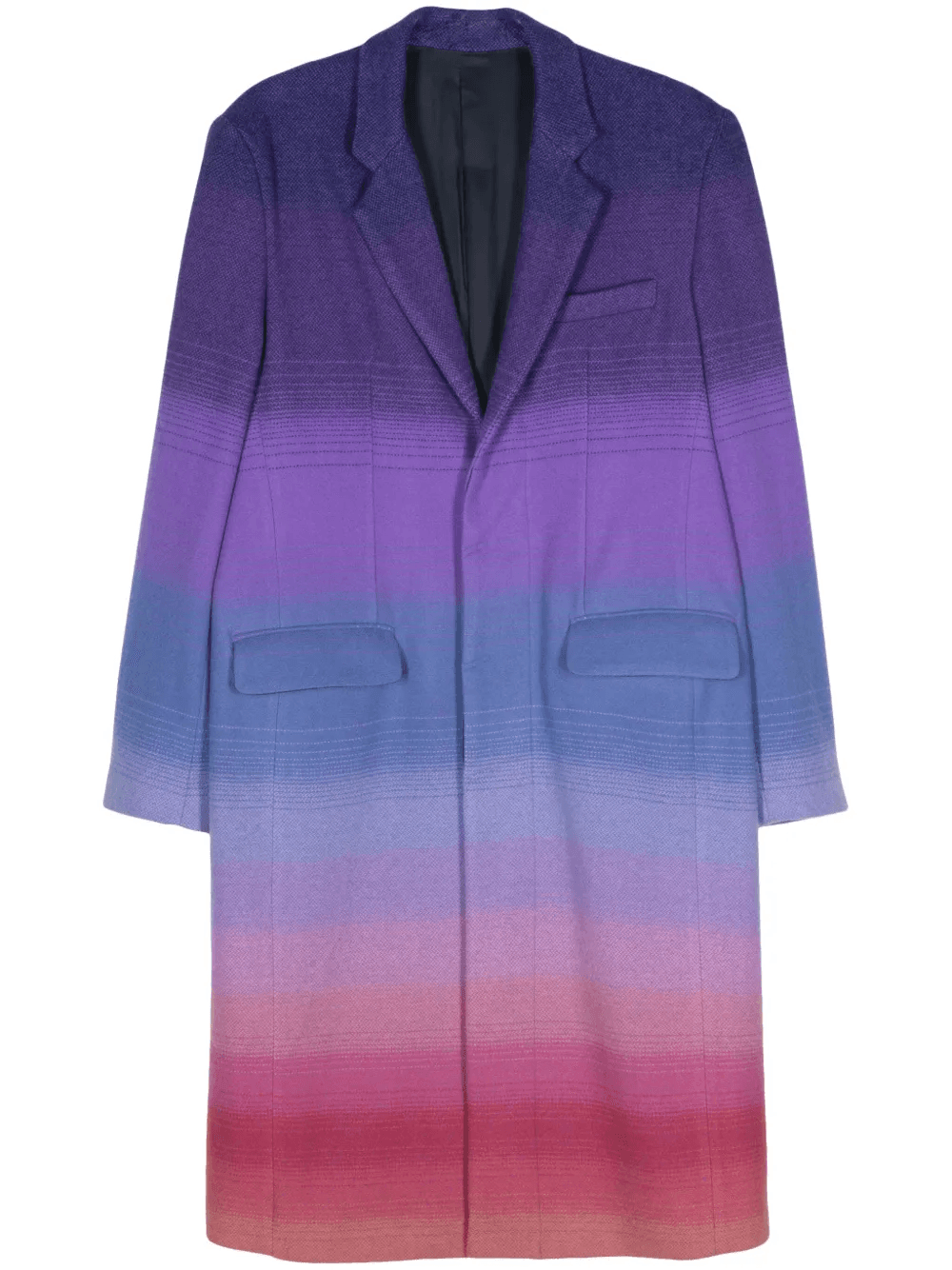 single-breasted gradient-effect coat - Image 1